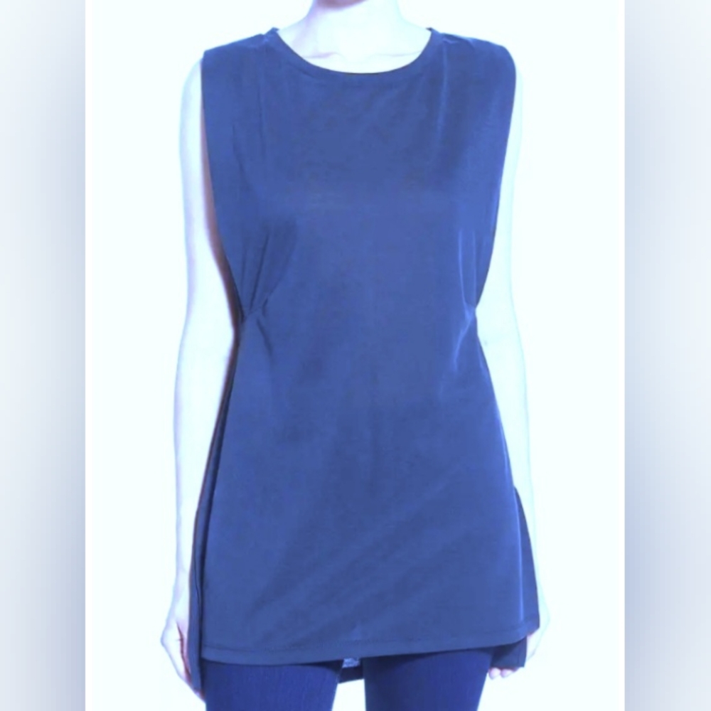 Halogen Side Pleat Sleeveless Jersey Tunic sz M